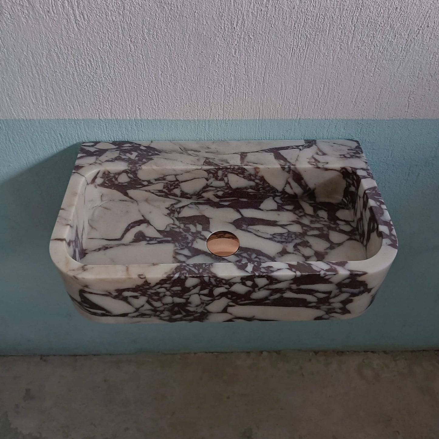 Calacatta Viola Marble Sink, Wall Mounted Sink, Marble Bathroom Sink, Stone Sink, Marble Sink, Custom Marble Sink, Marble Basin, Powder Sink - Zeus Marble
