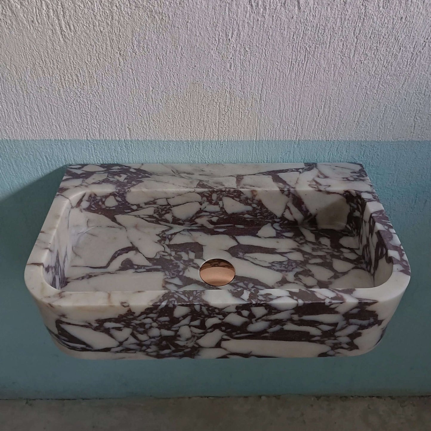 Calacatta Viola Marble Sink, Wall Mounted Sink, Marble Bathroom Sink, Stone Sink, Marble Sink, Custom Marble Sink, Marble Basin, Powder Sink - Zeus Marble