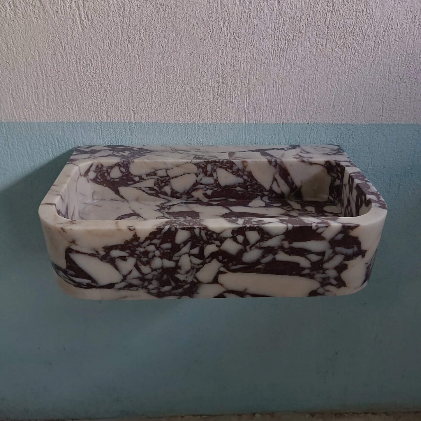 Calacatta Viola Marble Sink, Wall Mounted Sink, Marble Bathroom Sink, Stone Sink, Marble Sink, Custom Marble Sink, Marble Basin, Powder Sink - Zeus Marble
