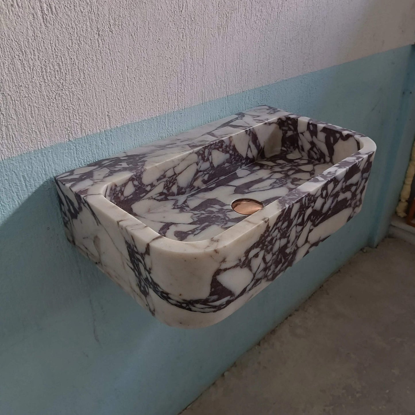 Calacatta Viola Marble Sink, Wall Mounted Sink, Marble Bathroom Sink, Stone Sink, Marble Sink, Custom Marble Sink, Marble Basin, Powder Sink - Zeus Marble