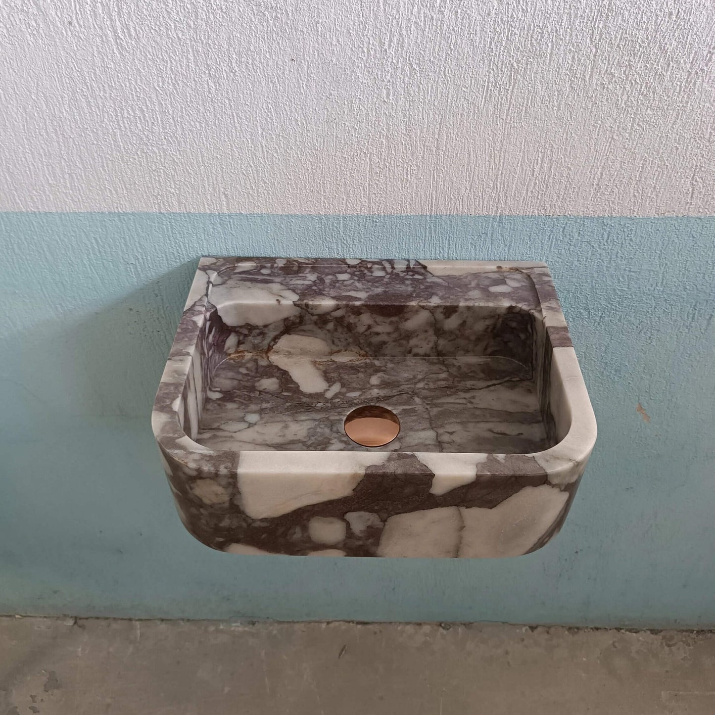 Calacatta Viola Sink, Marble Sink, Marble Wall Sink, Stone Sink, Powder Room Sink, Marble Bathroom Sink, Vanity Sink, Console Sink, Small - Zeus Marble