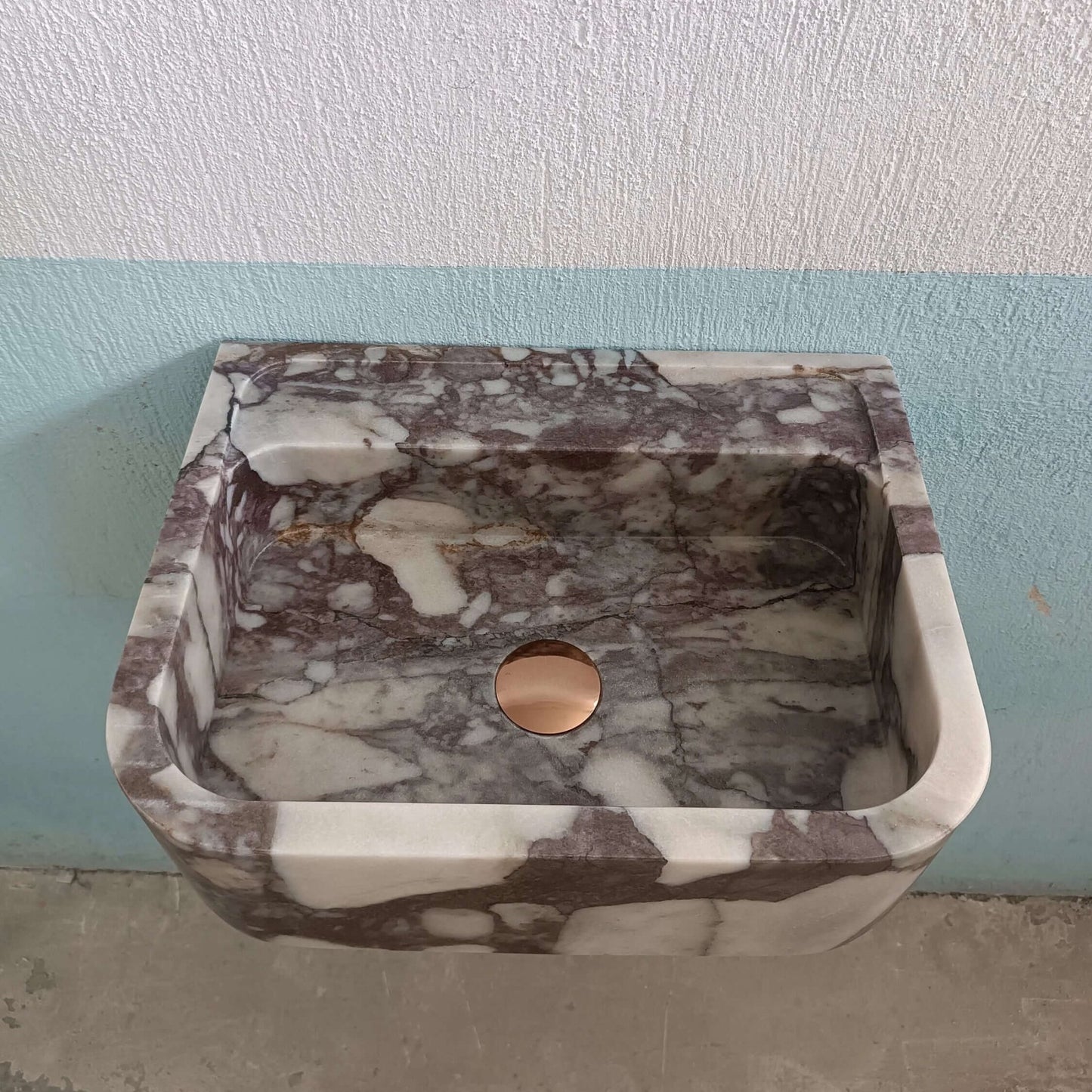 Calacatta Viola Sink, Marble Sink, Marble Wall Sink, Stone Sink, Powder Room Sink, Marble Bathroom Sink, Vanity Sink, Console Sink, Small - Zeus Marble