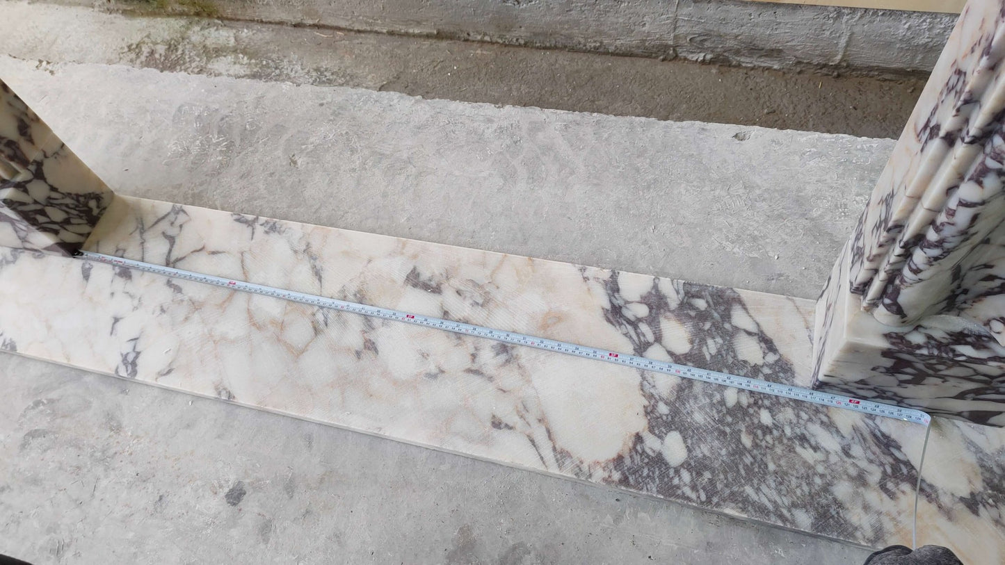 Custom Marble Fireplace Surround with Hearth – Made to Order - Zeus Marble
