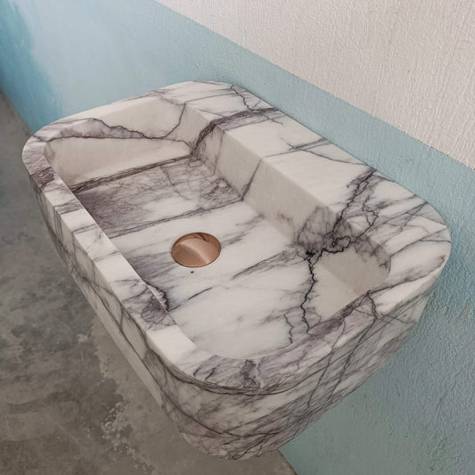 Custom Marble Sink, Lilac Stone Sink, Farmhouse Sink, Custom Sink Vanity, Marble Bath Sink, Floating Stone Sink, Custom Soapstone Sink Stone - Zeus Marble