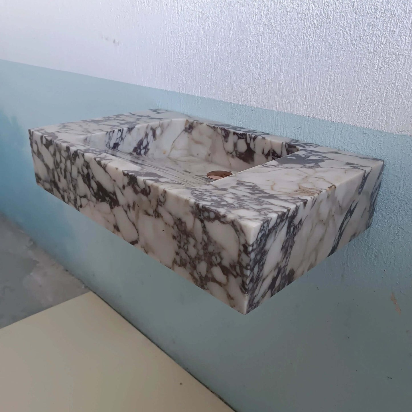 Marble sink, Marble Bathroom sinks, Wall Hung Marble sink, Marble basin, Marble Vanity sink, Wall Mount marble sink, Farmhouse sink stone - Zeus Marble