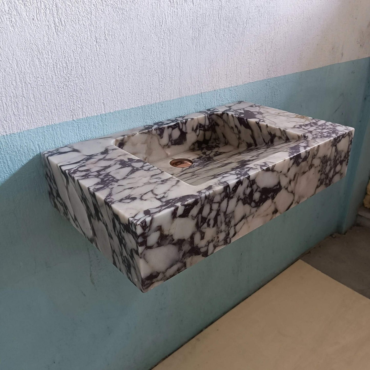 Marble sink, Marble Bathroom sinks, Wall Hung Marble sink, Marble basin, Marble Vanity sink, Wall Mount marble sink, Farmhouse sink stone - Zeus Marble