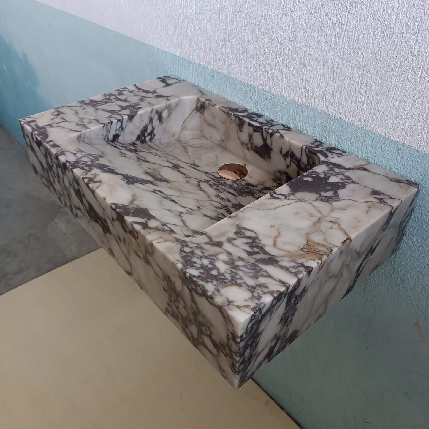 Marble sink, Marble Bathroom sinks, Wall Hung Marble sink, Marble basin, Marble Vanity sink, Wall Mount marble sink, Farmhouse sink stone - Zeus Marble