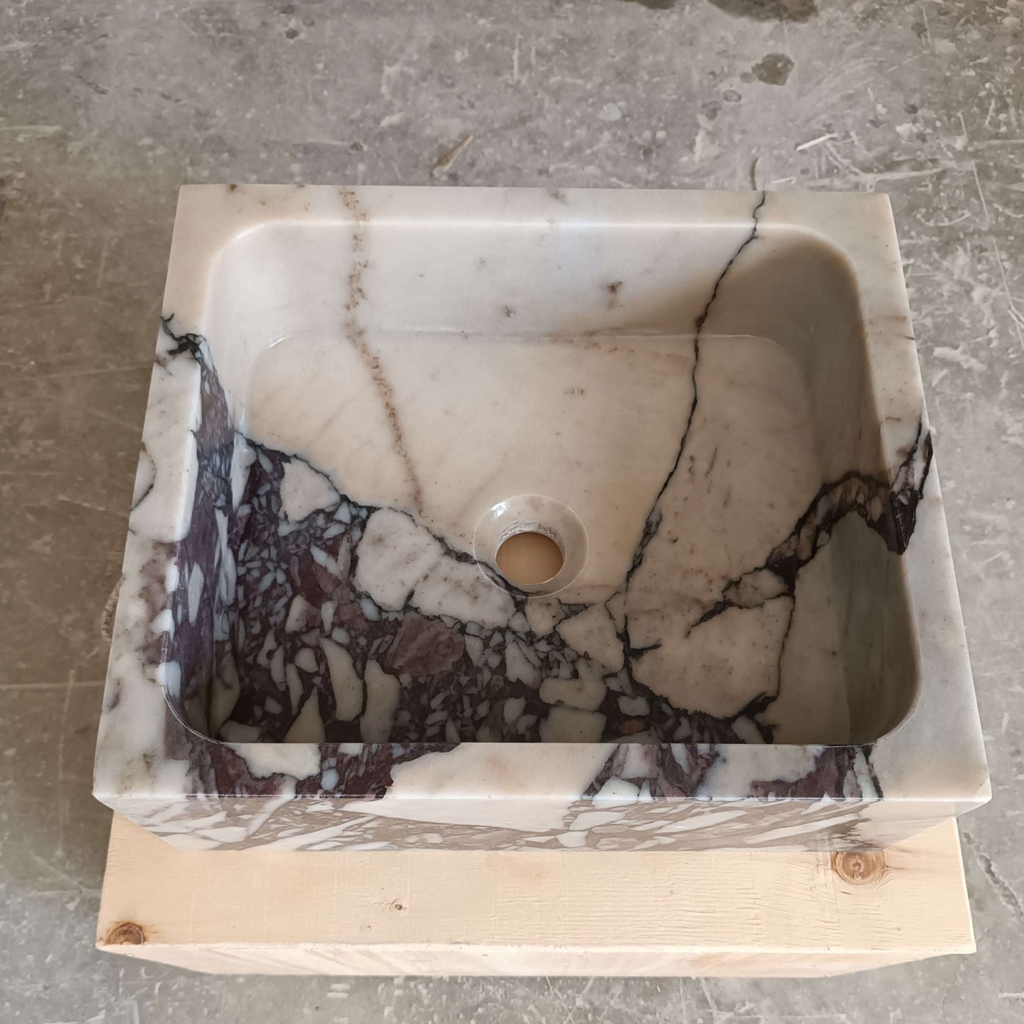 Small Marble Sink, Mini Floating Sink, Tiny marble sink, Mini Powder Room Sink, Small Wall Mount Sink, Tiny Bathroom Sink - Zeus Marble