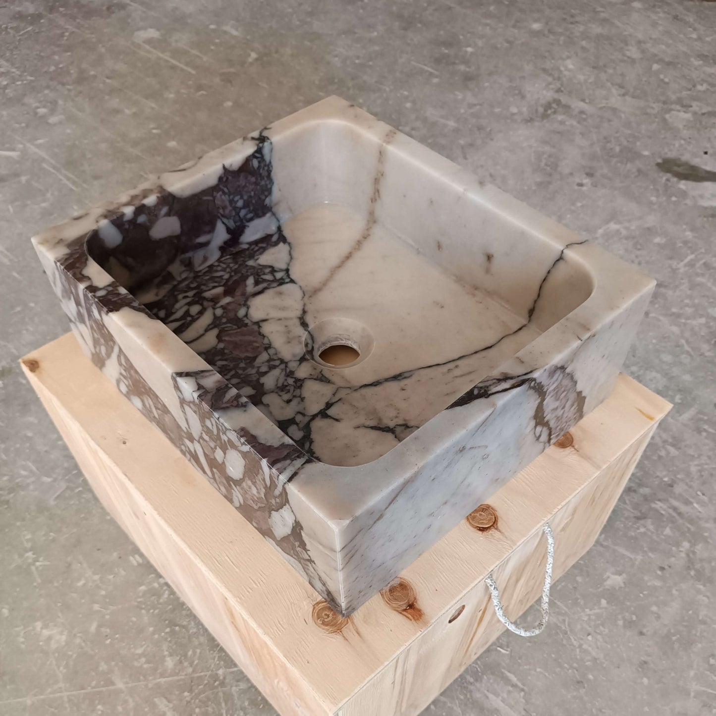 Small Marble Sink, Mini Floating Sink, Tiny marble sink, Mini Powder Room Sink, Small Wall Mount Sink, Tiny Bathroom Sink - Zeus Marble
