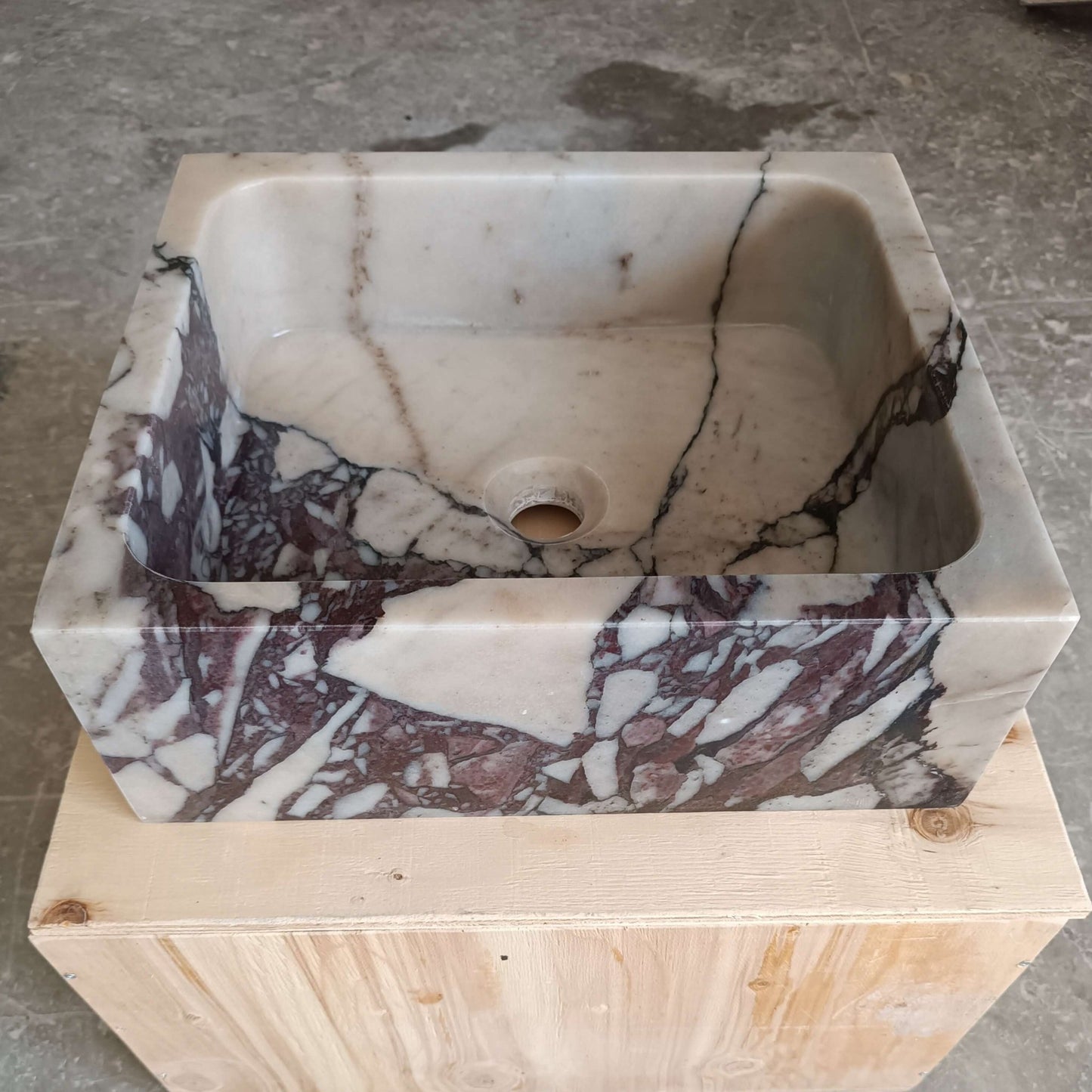 Small Marble Sink, Mini Floating Sink, Tiny marble sink, Mini Powder Room Sink, Small Wall Mount Sink, Tiny Bathroom Sink - Zeus Marble