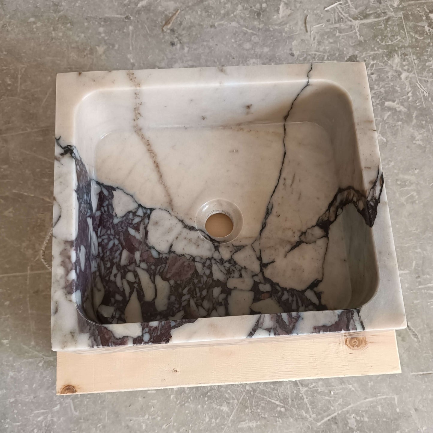 Small Marble Sink, Mini Floating Sink, Tiny marble sink, Mini Powder Room Sink, Small Wall Mount Sink, Tiny Bathroom Sink - Zeus Marble