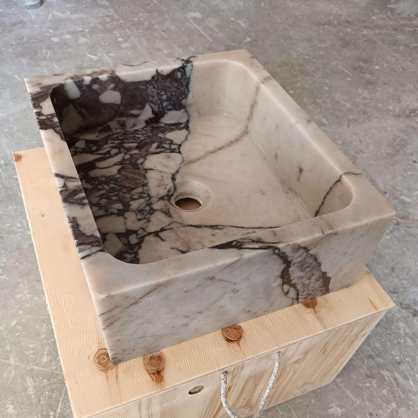 Small Marble Sink, Mini Floating Sink, Tiny marble sink, Mini Powder Room Sink, Small Wall Mount Sink, Tiny Bathroom Sink - Zeus Marble