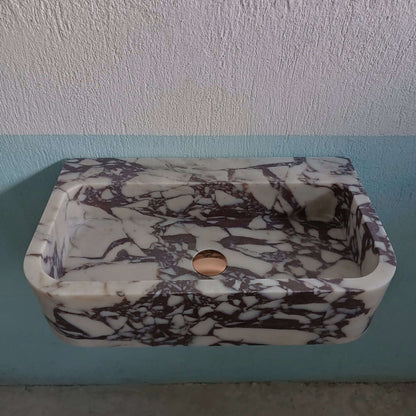Calacatta Viola Marble Sink, Wall Mounted Sink, Marble Bathroom Sink, Stone Sink, Marble Sink, Custom Marble Sink, Marble Basin, Powder Sink - Zeus Marble