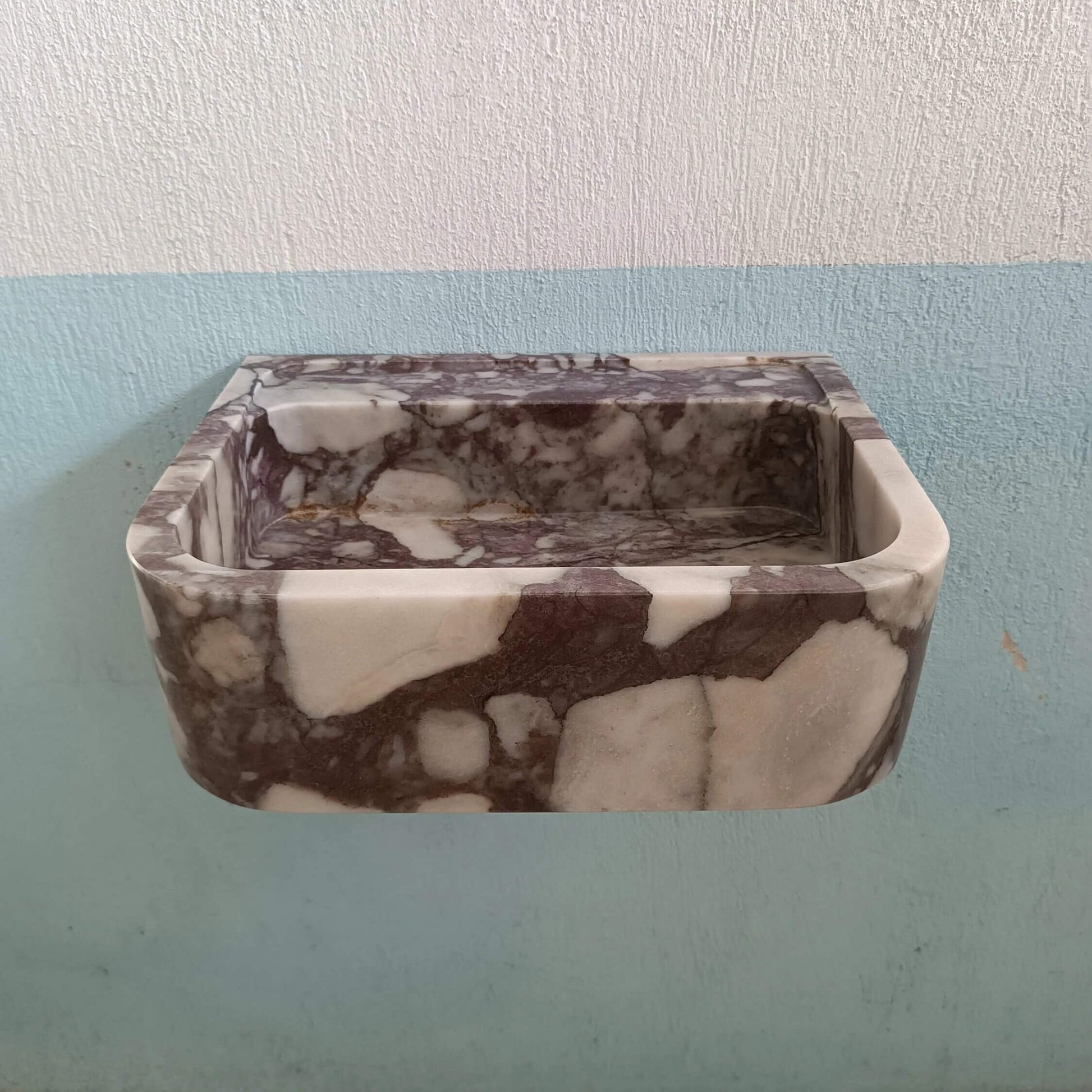 Calacatta Viola Sink, Marble Sink, Marble Wall Sink, Stone Sink, Powder Room Sink, Marble Bathroom Sink, Vanity Sink, Console Sink, Small - Zeus Marble