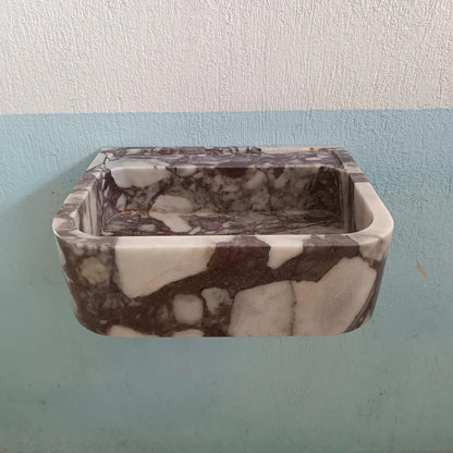 Calacatta Viola Sink, Marble Sink, Marble Wall Sink, Stone Sink, Powder Room Sink, Marble Bathroom Sink, Vanity Sink, Console Sink, Small - Zeus Marble