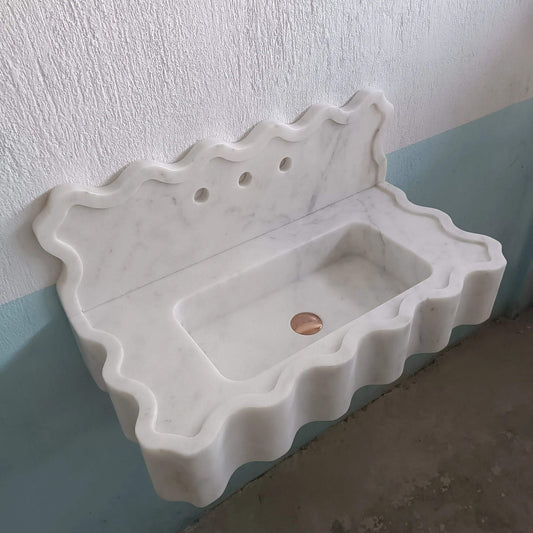 Carrara Marble Custom Sink - Zeus Marble
