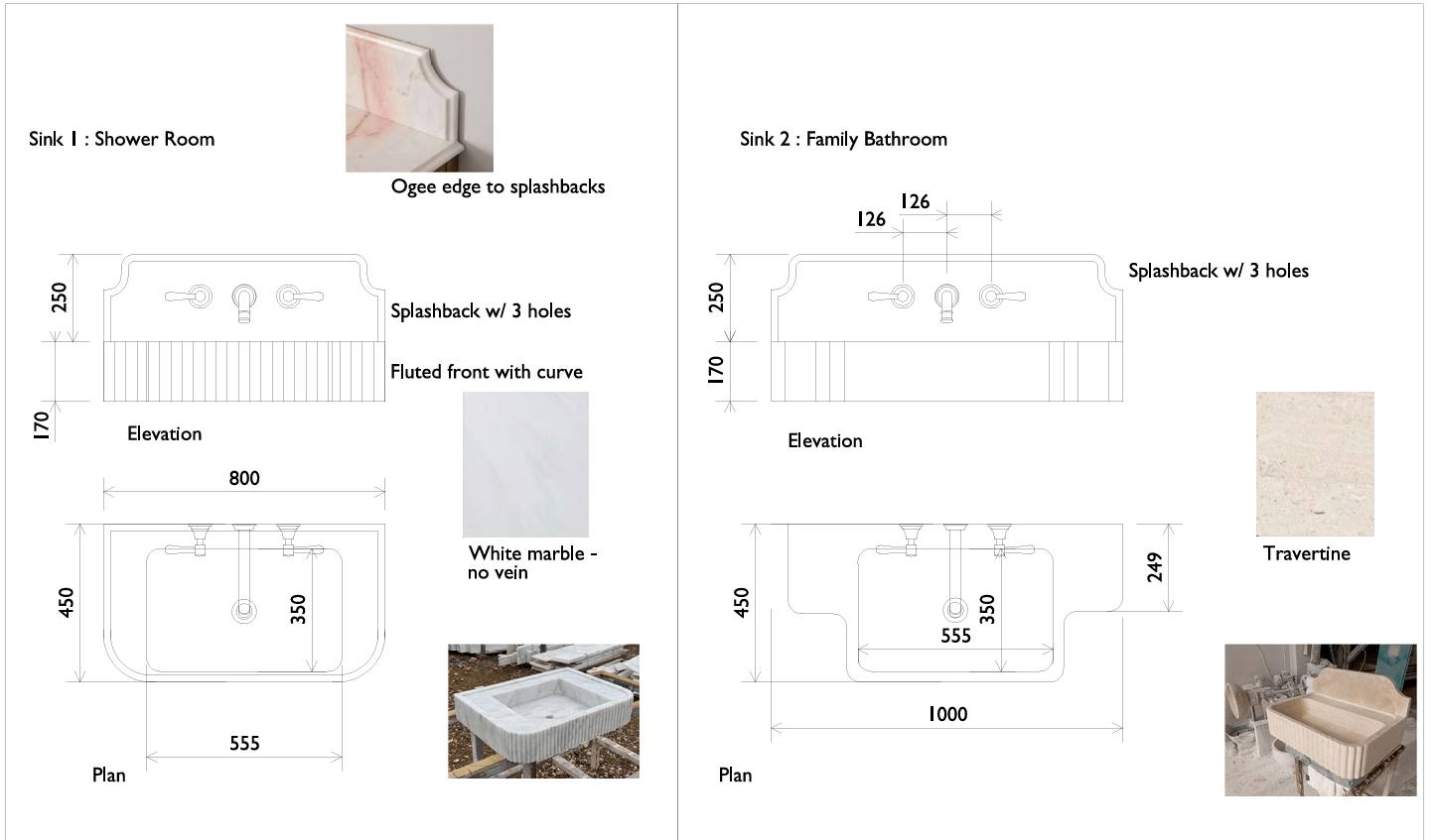 Custom Marble Bathroom Sinks – Moxy & Co (Private Order) - Zeus Marble