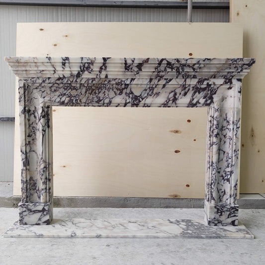 Custom Marble Fireplace Surround with Hearth – Made to Order - Zeus Marble
