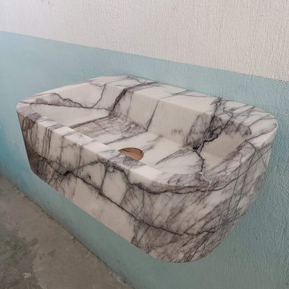 Custom Marble Sink, Lilac Stone Sink, Farmhouse Sink, Custom Sink Vanity, Marble Bath Sink, Floating Stone Sink, Custom Soapstone Sink Stone - Zeus Marble