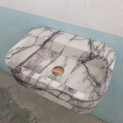 Custom Marble Sink, Lilac Stone Sink, Farmhouse Sink, Custom Sink Vanity, Marble Bath Sink, Floating Stone Sink, Custom Soapstone Sink Stone - Zeus Marble