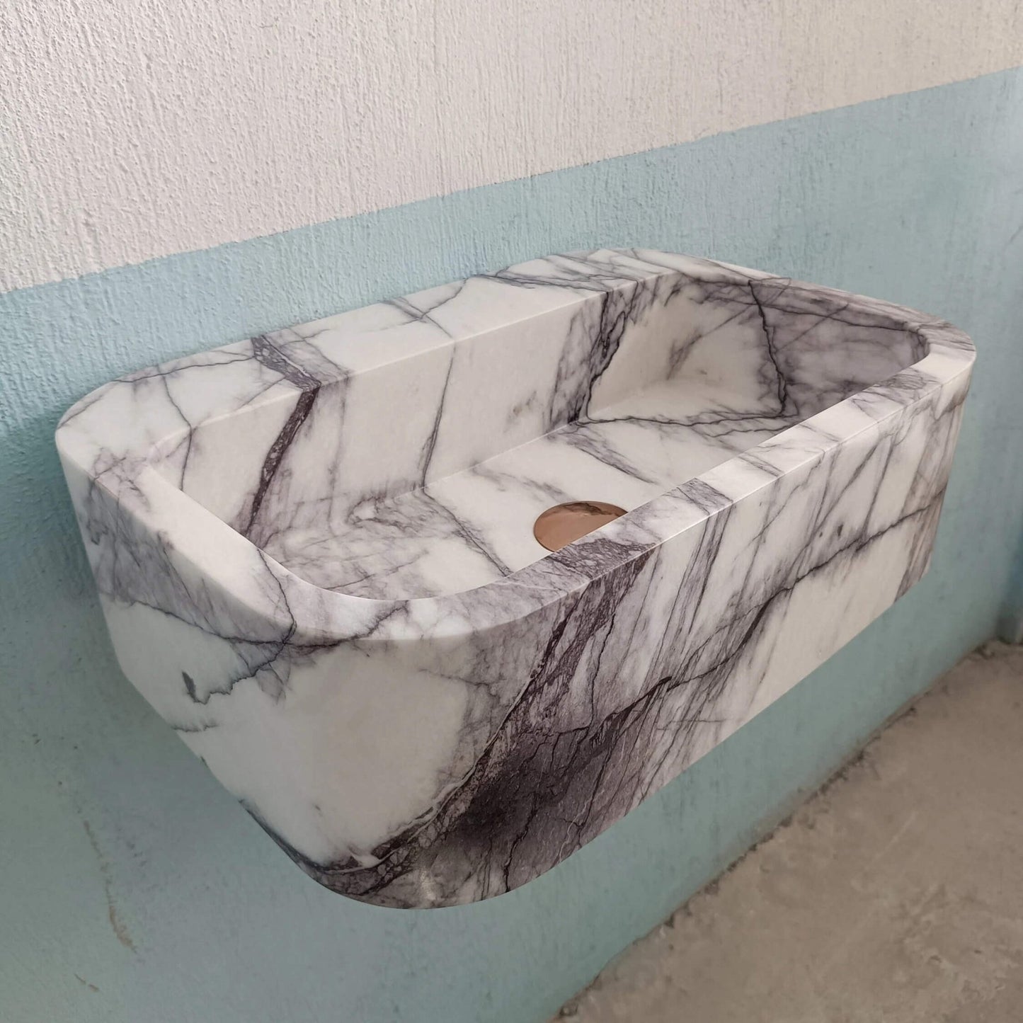 Custom Marble Sink, Lilac Stone Sink, Farmhouse Sink, Custom Sink Vanity, Marble Bath Sink, Floating Stone Sink, Custom Soapstone Sink Stone - Zeus Marble