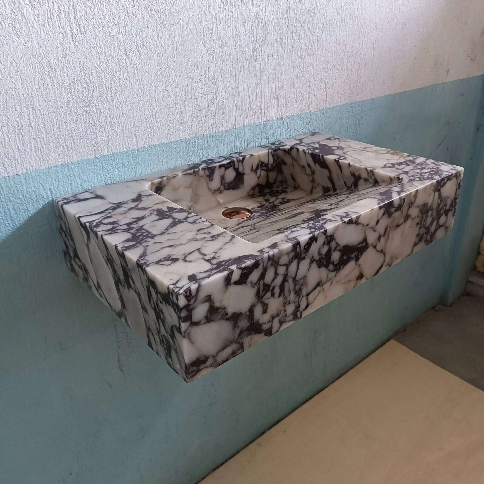 Marble sink, Marble Bathroom sinks, Wall Hung Marble sink, Marble basin, Marble Vanity sink, Wall Mount marble sink, Farmhouse sink stone - Zeus Marble