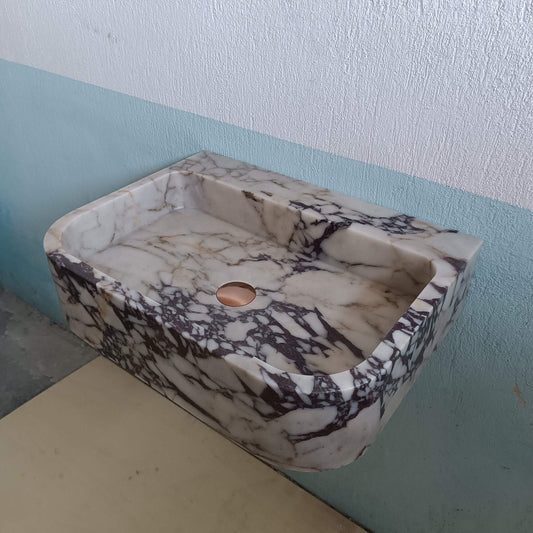 Marble Sink, Stone Sink, Bathroom Console Sink, Floating Marble Sink, Vanity Sink, Luxury Marble Sink, Marble Wall Mount Sink, Antique Sink - Zeus Marble