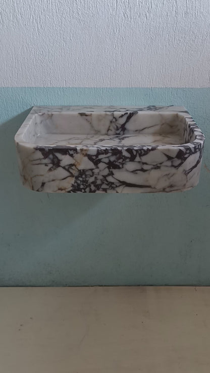 Antique Marble Sink - Vintage Stone Basin, Wall Mounted Bathroom Sink